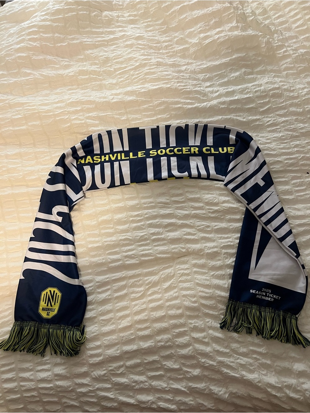 Nashville SC Scarf 2025 Season Ticket Member Soccer Fan